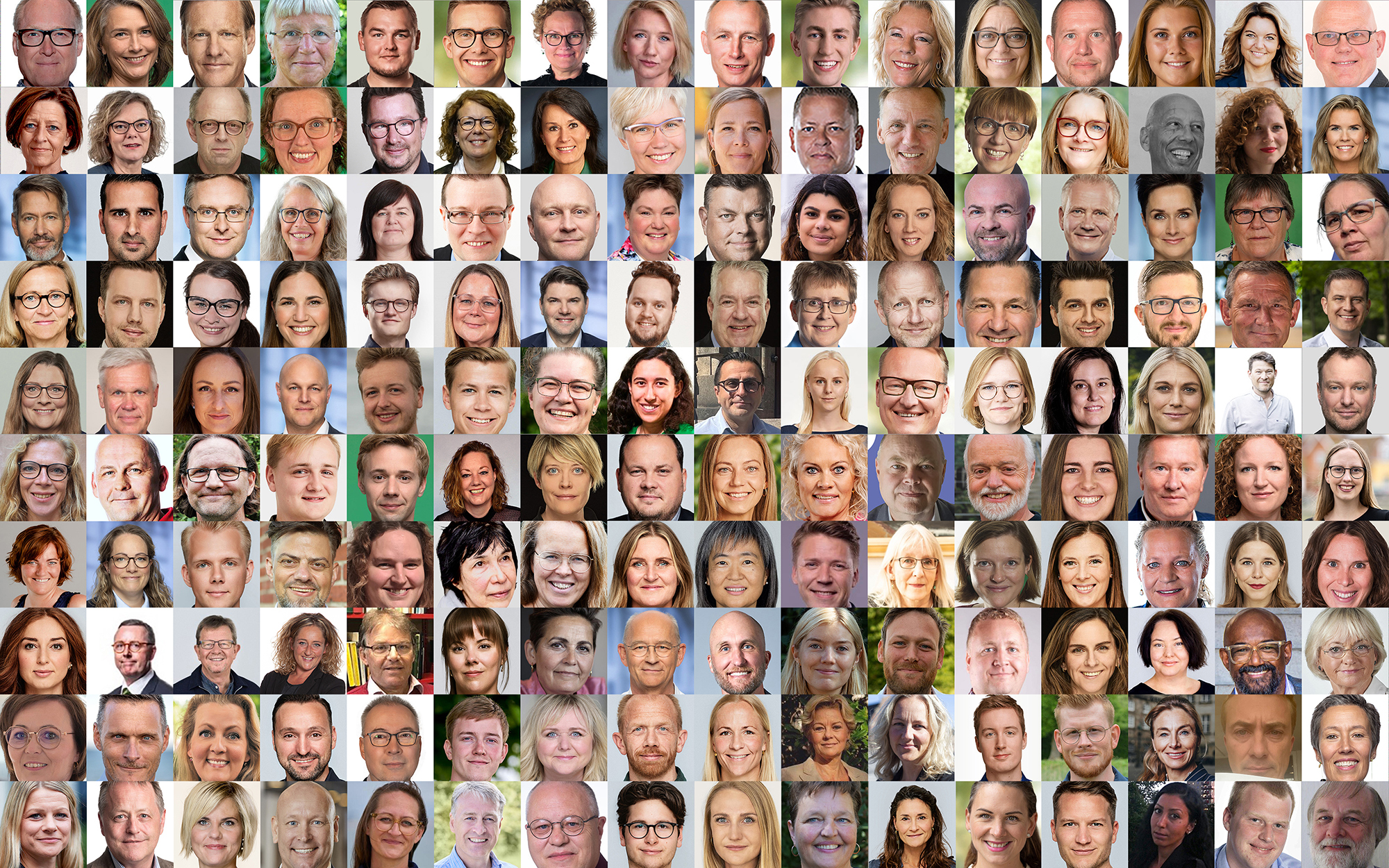 Collage af politikere