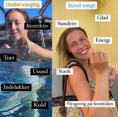 Katrine Falck Damborg, 4, artikel, Katrine har en spiseforstyrrelse