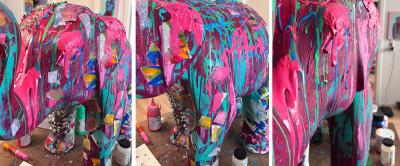 Elefanten i rummet, kunstner, kollage, Alan Chac