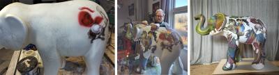 Elefanten i rummet, kunstner, kollage, Alan Chac