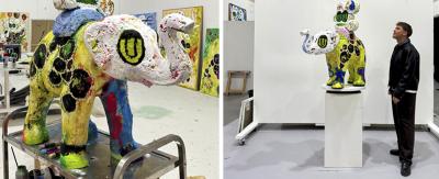 Elefanten i rummet, kunstner, kollage, Jakob Juul