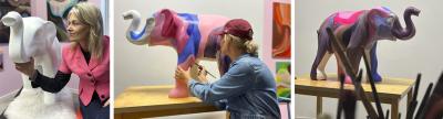 Elefanten i rummet, kunstner, kollage, Line Højmann
