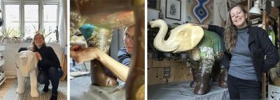 Elefanten i rummet, kunstner, kollage, Lisbeth Thygesen
