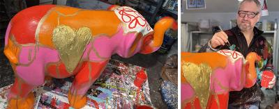 Elefanten i rummet, kunstner, kollage, Per Hillo