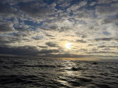 Row for change: Himmel og hav, sol og bølger så langt, øjet rækker.