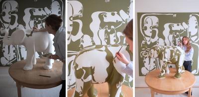 Elefanten i rummet, kunstner, kollage, Salina Larsen