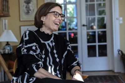 En grinende Anne Lise Marstrand-Jørgensen