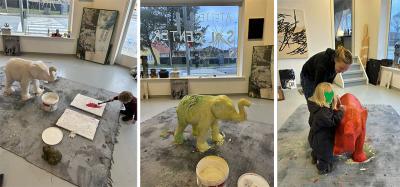 Elefanten i rummet, kunstner, kollage, Maja Lauesen