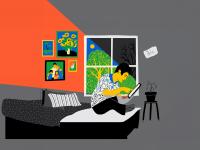 Tema om digital psykiatri, illustration