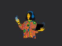 Tema om digital psykiatri, illustration