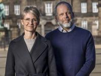 Marianne Skjold Larsen, administrerende direktør, Psykiatrifonden (tv), Torsten Bjørn Jacobsen, formand, Psykiatrifonden (th), 26. april 2022