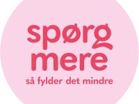 Logo for indsatsen "Spørg mere - så fylder det mindre"