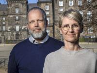 Torsten Bjørn Jacobsen, formand, Psykiatrifonden (tv), Marianne Skjold Larsen, administrerende direktør, Psykiatrifonden (th), 26. april 2022