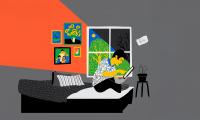 Tema om digital psykiatri, illustration