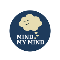 Mind My Mind, logo, mørkeblå, png