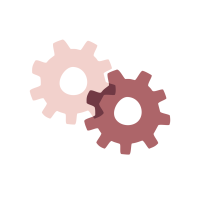 Illustration, tandhjul, hvid baggrund, luft