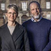 Marianne Skjold Larsen, administrerende direktør, Psykiatrifonden (tv), Torsten Bjørn Jacobsen, formand, Psykiatrifonden (th), 26. april 2022