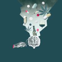 Selvmedicinering og rusmidler, collage